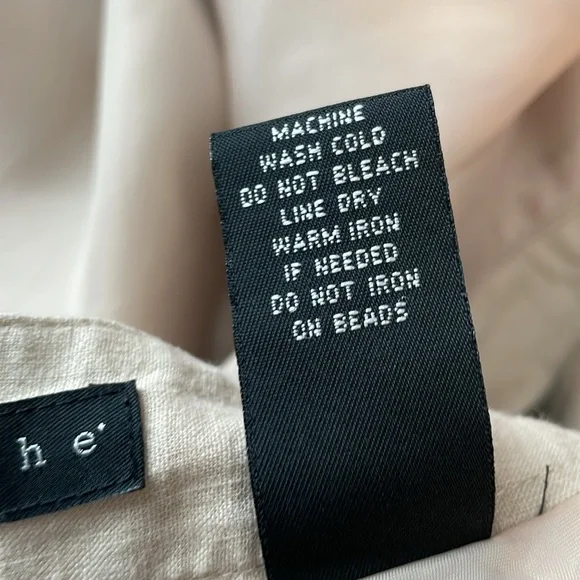 Apostrophe midi skirt linen skirt with beading and embroidery details - Picture 8 of 8